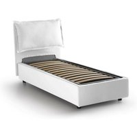 Talamo Italia Einzelbett Gemma, Containerbett mit Stoffbespannung, 100% Made in Italy, Frontöffnung, passend für Matratze 80x200 cm, Weiß Talamo Italia Einzelbett Gemma, Containerbett mit Stoffbespannung, 100% Made in Italy, Frontöffnung, passend für Matratze 80x200 cm, Weiß von TALAMO ITALIA