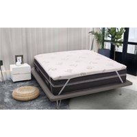 Talamo Italia - Quadratischer und halber Topper Alyssa, Topper erneuert die Matratze mit abnehmbarem Bezug aus Memory Foam und Kupferfasern, 100% von TALAMO ITALIA