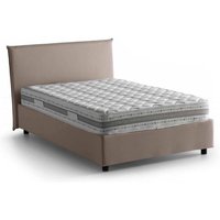 Talamo Italia - Quadratisches und halbes Bett Chicca, Containerbett mit Stoffbespannung, 100% Made in Italy, Frontöffnung, inklusive Matratze 120x200 von TALAMO ITALIA