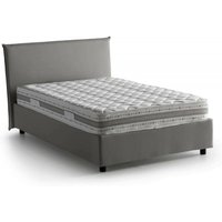 Talamo Italia - Quadratisches und halbes Bett Chicca, Containerbett mit Stoffbespannung, 100% Made in Italy, Frontöffnung, inklusive Matratze 120x200 von TALAMO ITALIA