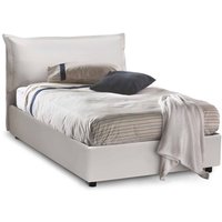 Talamo Italia - Quadratisches und halbes Bett Letizia, Containerbett mit Kunstlederbezug, 100% Made in Italy, Frontöffnung, inklusive Matratze von TALAMO ITALIA