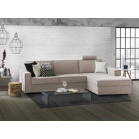 Talamo Italia Schlafsofa Adela, Ecksofa, 100% Made in Italy, Sofa mit Drehöffnung, Rechte Containerhalbinsel, mit Standard-Armlehnen, Cm 280x95h90, von TALAMO ITALIA