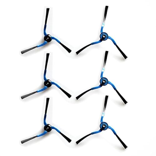TALENTEC Home | 3X Paar Ersatz-Seitenbürsten kompatibel mit Samsung Navibot Staubsaugerroboter | 6 Stück, Farbe Schwarz/Blau von TALENTEC