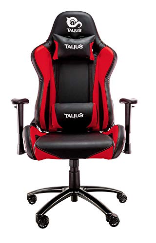 Talius Lizard V2 Gaming-Stuhl, Rot, ergonomisch, neigbar, hochdichter Schaumstoff, 2D-Armlehnen, sportliches Design (rot) von TALIUS