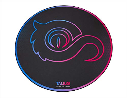 Talius Floorpad Gaming-Teppich, Stoff mit Rutschfester Unterseite, wasserabweisend, Schwarz, erhältlich in Zwei Größen (rund 1000 mm) von TALIUS