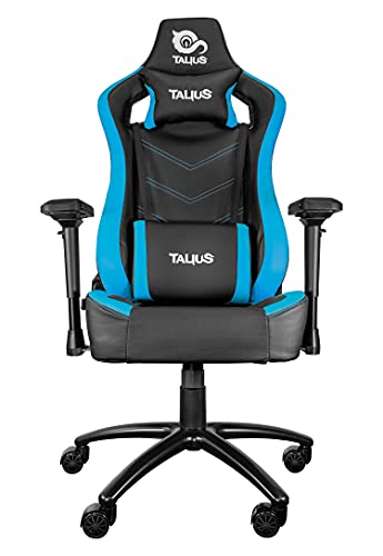Talius Vulture Professioneller Gaming-Stuhl, ergonomisch, 4D-Armlehnen, Metallbasis, höhenverstellbar, hohe Rückenlehne, neigbar, Nylon-Rollen (Blau) Talius Vulture Professioneller Gaming-Stuhl, ergonomisch, 4D-Armlehnen, Metallbasis, höhenverstellbar, hohe Rückenlehne, neigbar, Nylon-Rollen (Blau) von TALIUS