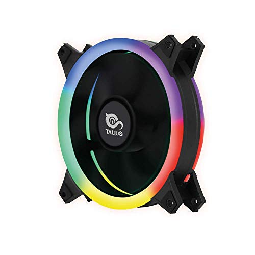 Talius Fan 04 Doppelring Spectrum ARGB/Lüfterkronen 120mm Sweep-Effekte Puls Spirale Doppelring LED 6 Pin Anschluss (1 Fan IRIS Spectrum) von TALIUS