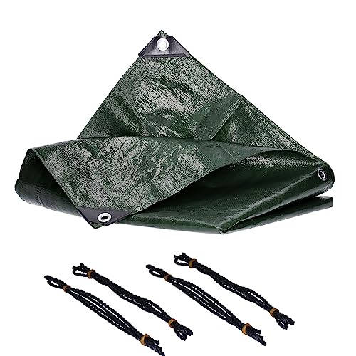 Abdeckplane 3m x 5m Gewebeplane Premium Line 260g/m² mit Ösen (50cm Abstand) – wasserdicht reißfest UV-stabilisiert abwaschbar - Schutzplane Abdeckfolie Poolplane Holzplane Gartenmöbel Boot Pool von TALK-POINT