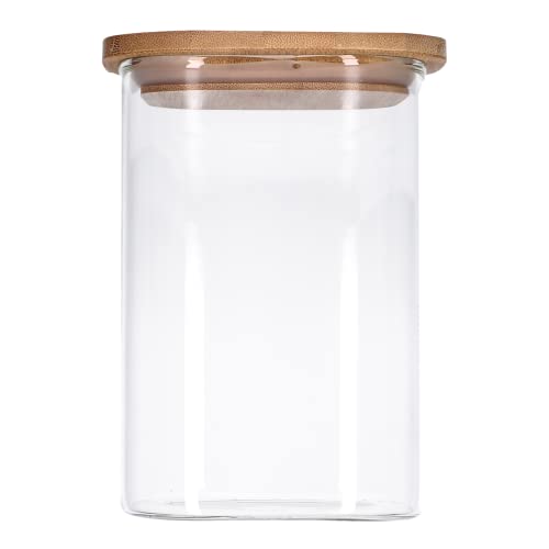 TALK-POINT Vorratsdosen aus Glas mit Bambusdeckel, Vorratsgläser, Glasbehälter | 550 ml - 2500 ml | luftdicht, Spülmaschinenfest, Mottensicher (1200 ml) von TALK-POINT