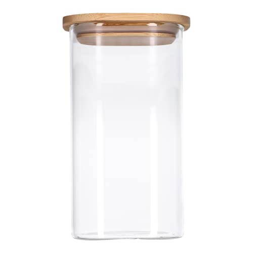 TALK-POINT Vorratsdosen aus Glas mit Bambusdeckel, Vorratsgläser, Glasbehälter | 550 ml - 2500 ml | luftdicht, Spülmaschinenfest, Mottensicher (1500 ml) von TALK-POINT