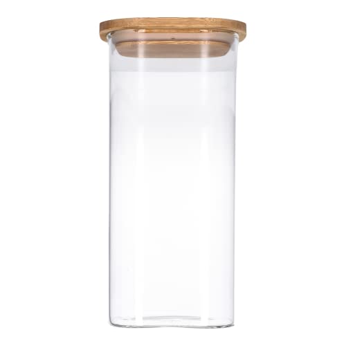 TALK-POINT Vorratsdosen aus Glas mit Bambusdeckel, Vorratsgläser, Glasbehälter | 550 ml - 2500 ml | luftdicht, Spülmaschinenfest, Mottensicher (1800 ml) von TALK-POINT