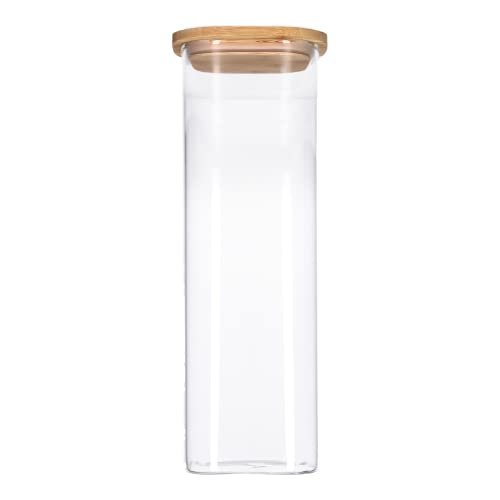 TALK-POINT Vorratsdosen aus Glas mit Bambusdeckel, Vorratsgläser, Glasbehälter | 550 ml - 2500 ml | luftdicht, Spülmaschinenfest, Mottensicher (2500 ml) von TALK-POINT