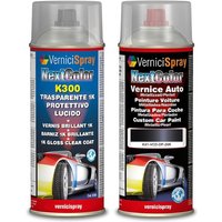 Kit Vernice Auto Spray compatibile con OPEL AGILA 20R SAPHIRSCHWARZ BLACK MET. e Trasparente Lucido Spray - kit ritocco vernice metallizzata 400+400 von TALKEN