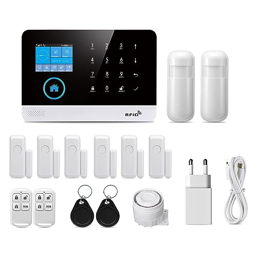 TALLPOWER Alarmanlage,Alarm System mit fürs Home Security, Überwachungskamera 400 MP,Echtzeit App Push, Beliebig Erweiterbar- funktioniert mit Tuya/Smart Life. (TP-103-03) von TALLPOWER