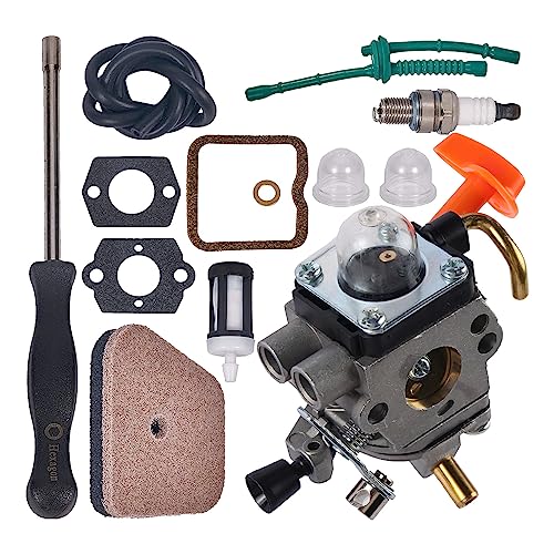 TALOEYH FS90R C1Q-S174 Vergaser, FS90R Vergaser für Stihl FS110R FS130R FS100 KM130R FS130 FS90 KM90R KM90 FS100RX FS110 KM110R HT100 HT101 Trimmer WeWe-Trimmer ed Eater mit Tuning e Up Kit von TALOEYH