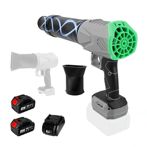 TALOEYH – Akku-Laubbläser mit 2 x 4,0-Ah-Akkus, 500.000 U/min Turbo-Jet-Blaser, 134 MPH einstellbare Geschwindigkeit, Leichter Handbläser für Terrasse, Schnee- und Schmutzbeseitigung von TALOEYH