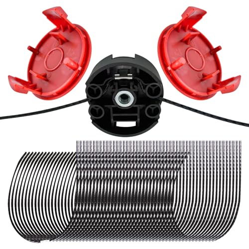 TALOEYH Bosch F016800431 Ersatz-Trimmerfaden, 37 cm x 3,5 mm Rasentrimmerfaden für Bosch AFS 23–37 Freischneider, mit F016F04839 Trimmerkopf & F016F04841 Spulenabdeckung (50 Linien + 2 Abdeckung + 1 TALOEYH Bosch F016800431 Ersatz-Trimmerfaden, 37 cm x 3,5 mm Rasentrimmerfaden für Bosch AFS 23–37 Freischneider, mit F016F04839 Trimmerkopf & F016F04841 Spulenabdeckung (50 Linien + 2 Abdeckung + 1 von TALOEYH