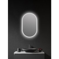 Badspiegel mit Beleuchtung Talos led Design Spiegel oval white 45 x 75 cm - Lichtspiegel mit hochwertigem, umlaufenden Aluminiumrahmen in matt weiß Badspiegel mit Beleuchtung Talos led Design Spiegel oval white 45 x 75 cm - Lichtspiegel mit hochwertigem, umlaufenden Aluminiumrahmen in matt weiß von TALOS