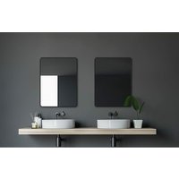 Talos - Black Living Badspiegel 80 x 60 cm - Badezimmerspiegel - matt schwarz von TALOS