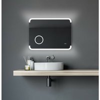 Harmony Badspiegel 80 x 60 cm - Badezimmerspiegel mit led Beleuchtung in neutralwei� � mit Kosmetikspiegel - Talos von TALOS