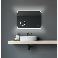 Talos - Harmony Badspiegel 80 x 60 cm - Badezimmerspiegel mit led Beleuchtung in neutralweiß - mit Kosmetikspiegel von TALOS