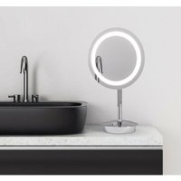 Led Kosmetikspiegel Talos Samos - 23 cm - Rasierspiegel mit 3-Fach Vergrößerung - zweistufigem Lichtfarbenwechsler (warmweiße/kaltweiße Lichtfarbe) von TALOS