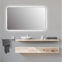 Led Badspiegel treviso in matt schwarz 120x70 cm - Spiegel mit Hand Wave Sensor Funktion - horizontal und vertikal aufhängbar - feuchtraumgeeignet von TALOS