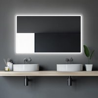 Talos - Badezimmerspiegel mit Beleuchtung Moon led Badspiegel 120x70 cm - feuchtwassergeeignet durch Aluminiumrahmen - Licht-Farbe Neutralweiß von TALOS
