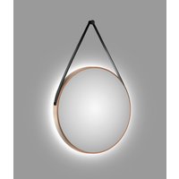 TALOS Dekospiegel, rund, Ø: 80 cm - braun von TALOS
