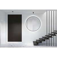 Black Oros Light Spiegel - rund, 120 cm - runder Wandspiegel in matt schwarz - Wandspiegel mit led - Badspiegel rund mit hochwertigen Aluminiumrahmen von TALOS