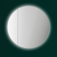 Picasso Style Spiegelschrank weiß ø 60cm - mit hochwertigem Aluminiumkorpus - Modernes Badezimmermöbel mit integrierter led Beleuchtung - Badspiegel von TALOS