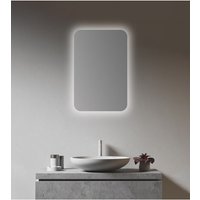 Spiegelschrank Bad mit Beleuchtung oval 40 x 60 cm - Badezimmer Spiegelschrank mit hochwertigem Aluminiumkorpus in matt schwarz - Bad Spiegelschrank von TALOS