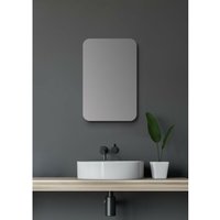 Talos - Spiegelschrank Bad oval 40 x 60 cm - Badezimmer Spiegelschrank mit hochwertigem Aluminiumkorpus in matt schwarz - Bad Spiegelschrank mit zwei von TALOS