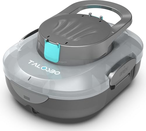 TALOSBO Pleco S1 Poolroboter mit 80 Min Automatisch Reinigungszeit, Poolsauger Akku mit Dual-Motoren, 2,5 Stunden Ladezeit, Kompakter und Leichter Poolreiniger für Oberirdische Pools von TALOSBO