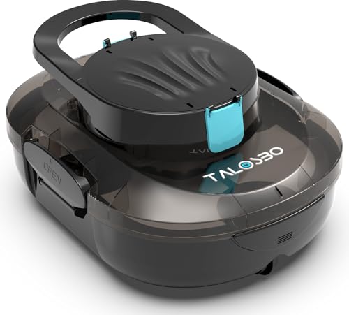 TALOSBO Pleco S1 Poolroboter mit 80 Min Automatisch Reinigungszeit, Poolsauger Akku mit Dual-Motoren, 2,5 Stunden Ladezeit, Kompakter und Leichter Poolreiniger für Oberirdische Pools von TALOSBO