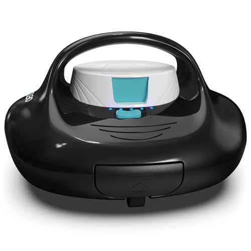 TALOSBO Pleco Se Poolroboter 130 Mins Reinigung, Poolsauger Akku mit 2.5h Aufladen, Automatische Poolreiniger Ideal für Oberirdische Pool bis zu 80 m² von TALOSBO