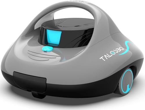 TALOSBO Pleco Se Poolroboter 130 Mins Reinigung, Poolsauger Akku mit 2.5h Aufladen, Automatische Poolreiniger Ideal für Oberirdische Pool bis zu 80 m² von TALOSBO