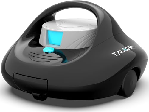 TALOSBO Pleco Se Poolsauger Roboter 130 Mins Reinigung, Poolroboter Akku mit 2.5h Aufladen, Selbstparkend, Automatische Poolreiniger für Oberirdische Pool bis zu 80 m² von TALOSBO