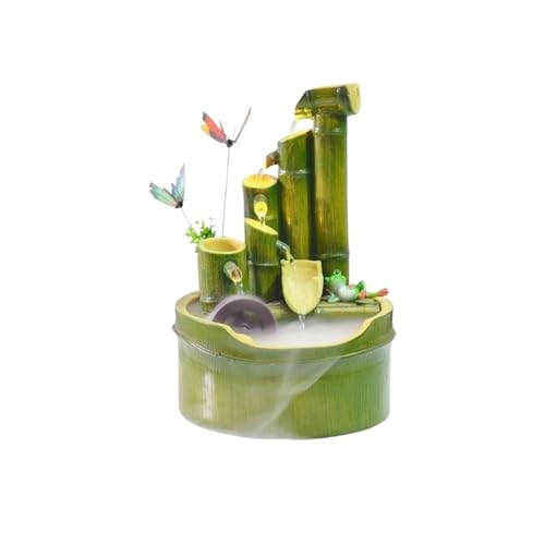 Desktop-Brunnen, Bambus fließendes Wasser Brunnen Ornament Büro Desktop Landschaft Bonsai zirkulierende Wasser Sectionals(L) von TALWHAH