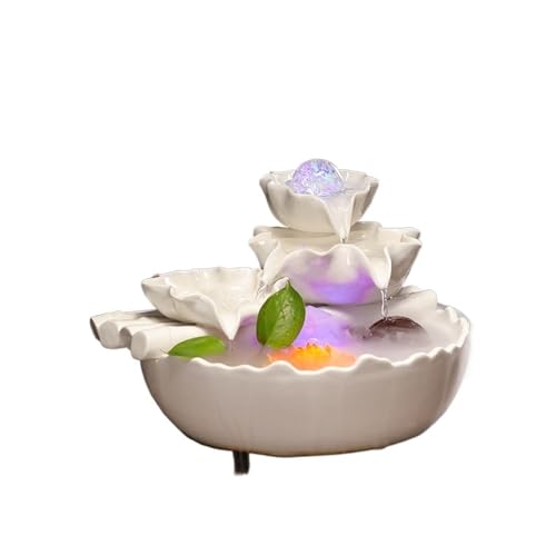 Desktop-Brunnen, Keramik-Feng-Shui-Wasserbrunnen for den Schreibtisch – Aquarium-Ornament mit Reichtumsfluss Desktop-Brunnen, Keramik-Feng-Shui-Wasserbrunnen for den Schreibtisch – Aquarium-Ornament mit Reichtumsfluss von TALWHAH