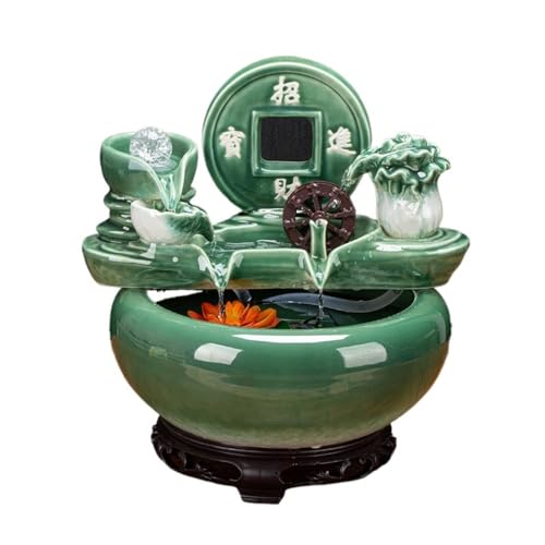 Desktop-Brunnen, Keramik-Tischbrunnen, Feng-Shui-Wasserfall for die Dekoration im Home-Office von TALWHAH