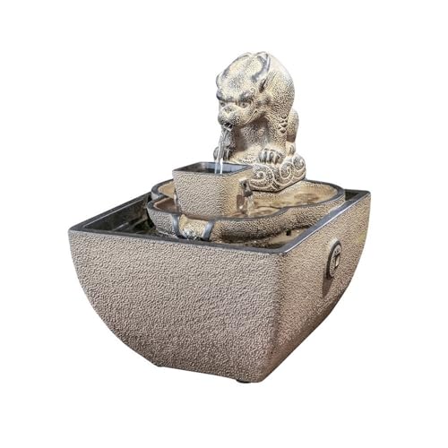 Desktop-Brunnen, Tisch-Entspannungsbrunnen im chinesischen Stil mit fließendem Wasserspiel for die Dekoration im Büroempfangsbereich von TALWHAH