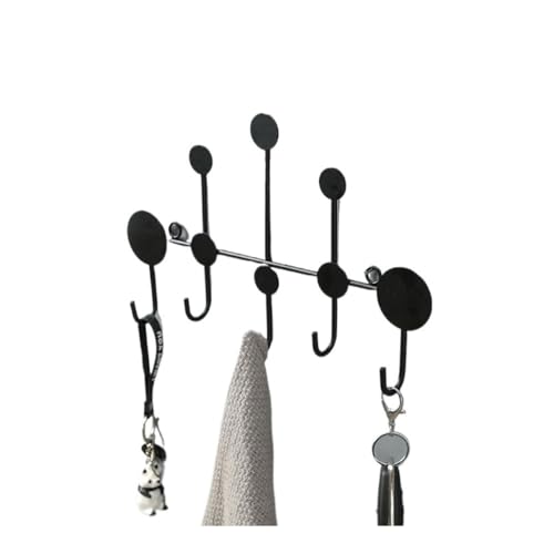 TALWHAH Wandgarderobe, Eisen-Wandhaken for die Tür – platzsparende Kleiderbügel(Black,32cm) von TALWHAH