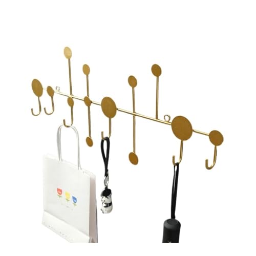 TALWHAH Wandgarderobe, Eisen-Wandhaken for die Tür – platzsparende Kleiderbügel(Gold,57.5cm) von TALWHAH