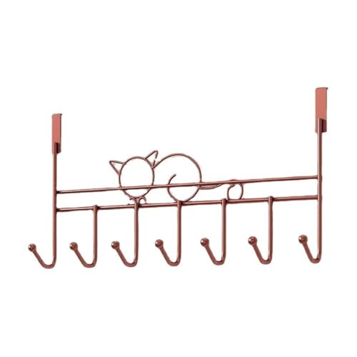 TALWHAH Wandgarderobe, Hängeregal for Aufhängen über der Tür – Kleider-Organizer ohne Bohren for Hüte und Mäntel(Brown) von TALWHAH