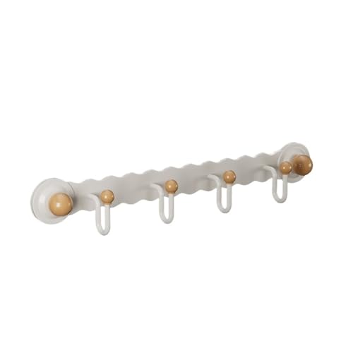 TALWHAH Wandgarderobe, Saugnapfhaken for die Tür, Hängeregal ohne Bohren for Badezimmer und Eingangsbereich(White) von TALWHAH