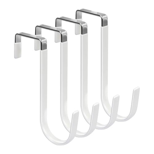 Wandgarderobe, Türhaken, 4er-Pack Kleiderhaken mit Gummi verhindern Kratzer von TALWHAH