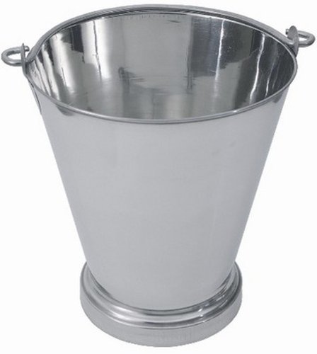 Edelstahleimer 10 Liter mit Bodenreif - schwere Ausführung von TAMLED