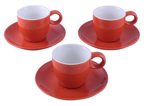 Espressotasse mit Untertasse 0,1 Liter orange Set von TAMLED