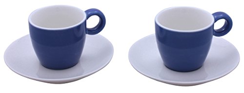 Espressotassen in Vereinsfarben blau/weiß Set von TAMLED